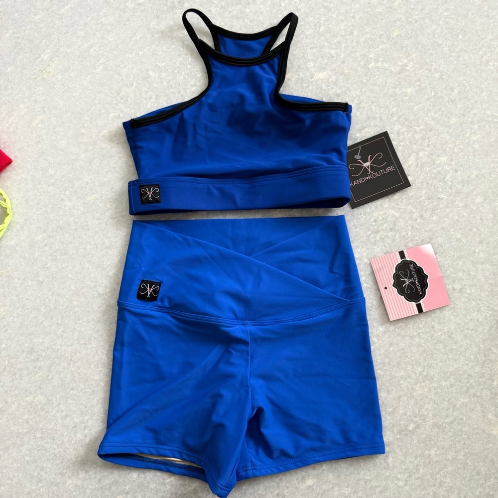 KANDI KOUTURE | Dance Bra top and Shorts Set | Child’s XL, NWT